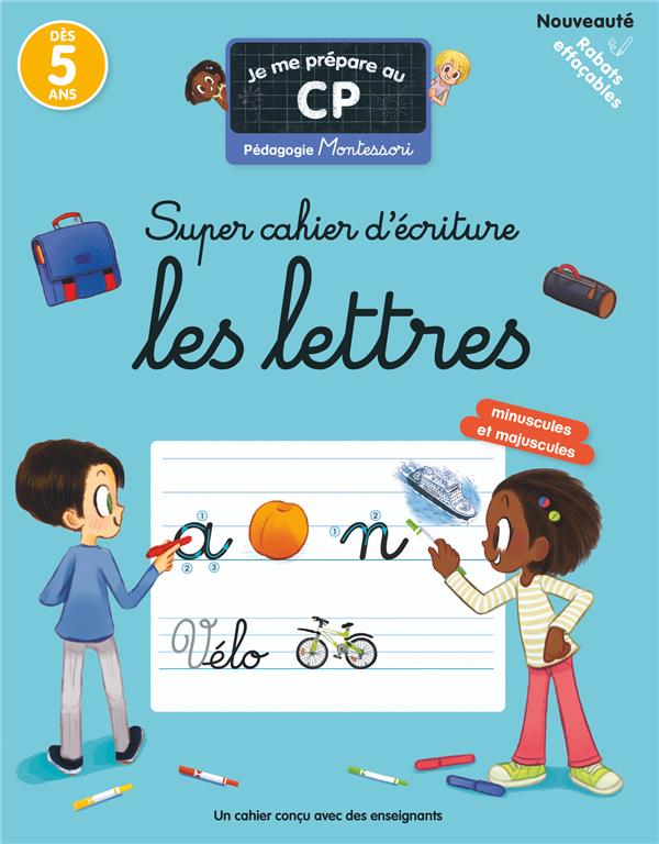 Livre Montessori – Super cahier d’écriture Les lettres