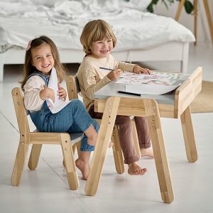 Chaises Montessori en bois – Bureau avec table pour tout-petits