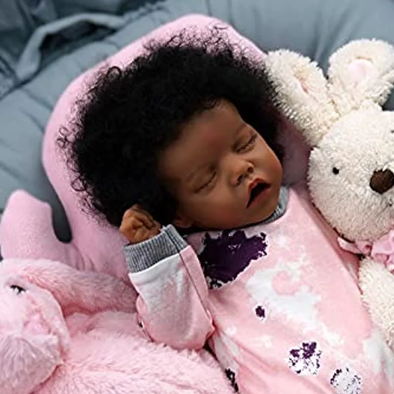 Bébé Reborn Métisse Fatima – Poupée réaliste de 43 cm – Image 6