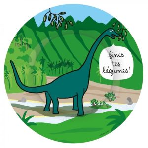 Les Dinosaures – Assiette Dinosaure Brontosaure