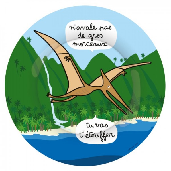 Les Dinosaures – Assiette Dinosaure Ptérodactyle