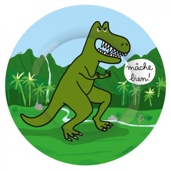 Les Dinosaures – Assiette Dinosaure Tyrannosaure