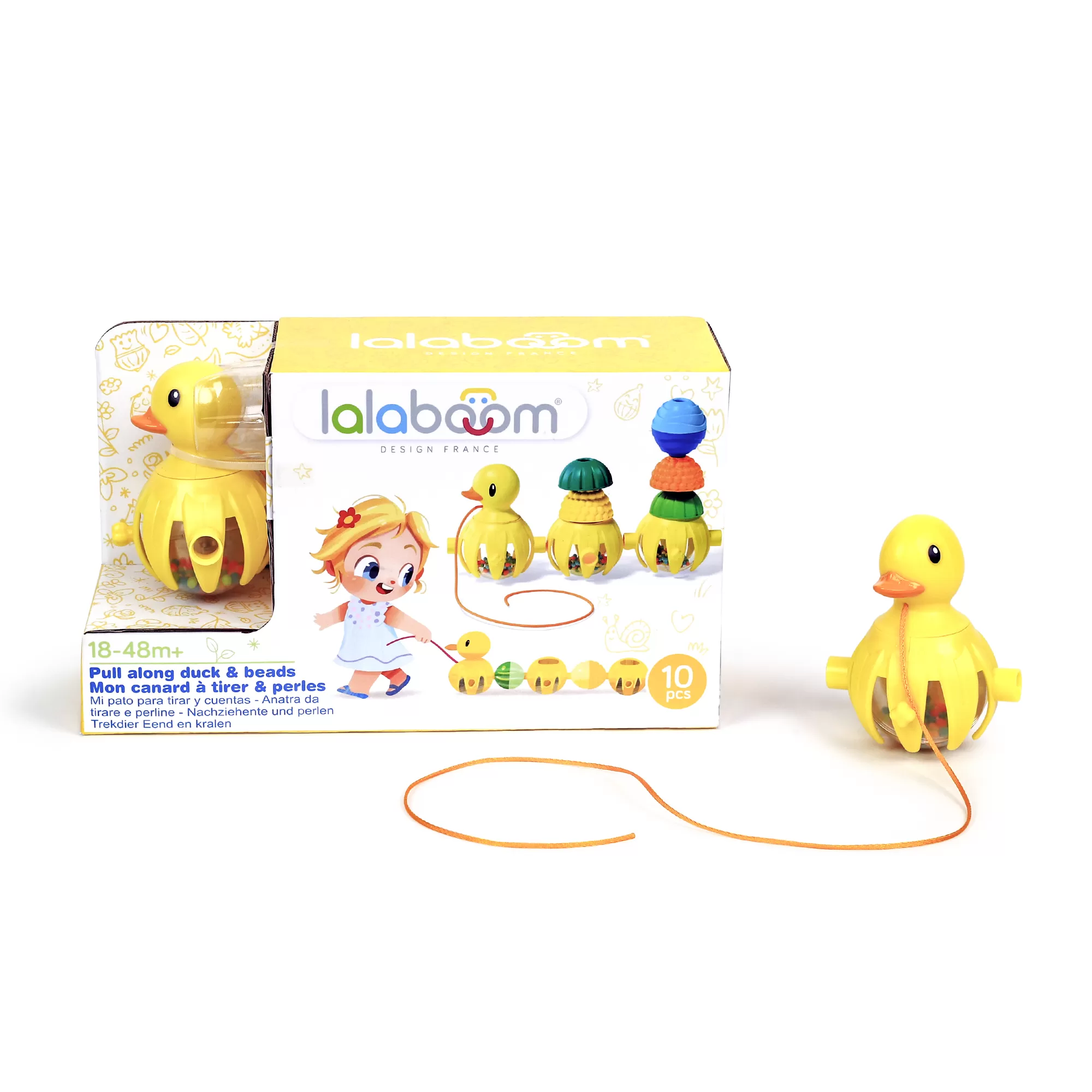 CANARD à POUSSER / TIRER ET PERLES DE MOTRICITé – 10 PIÈCES – Image 2