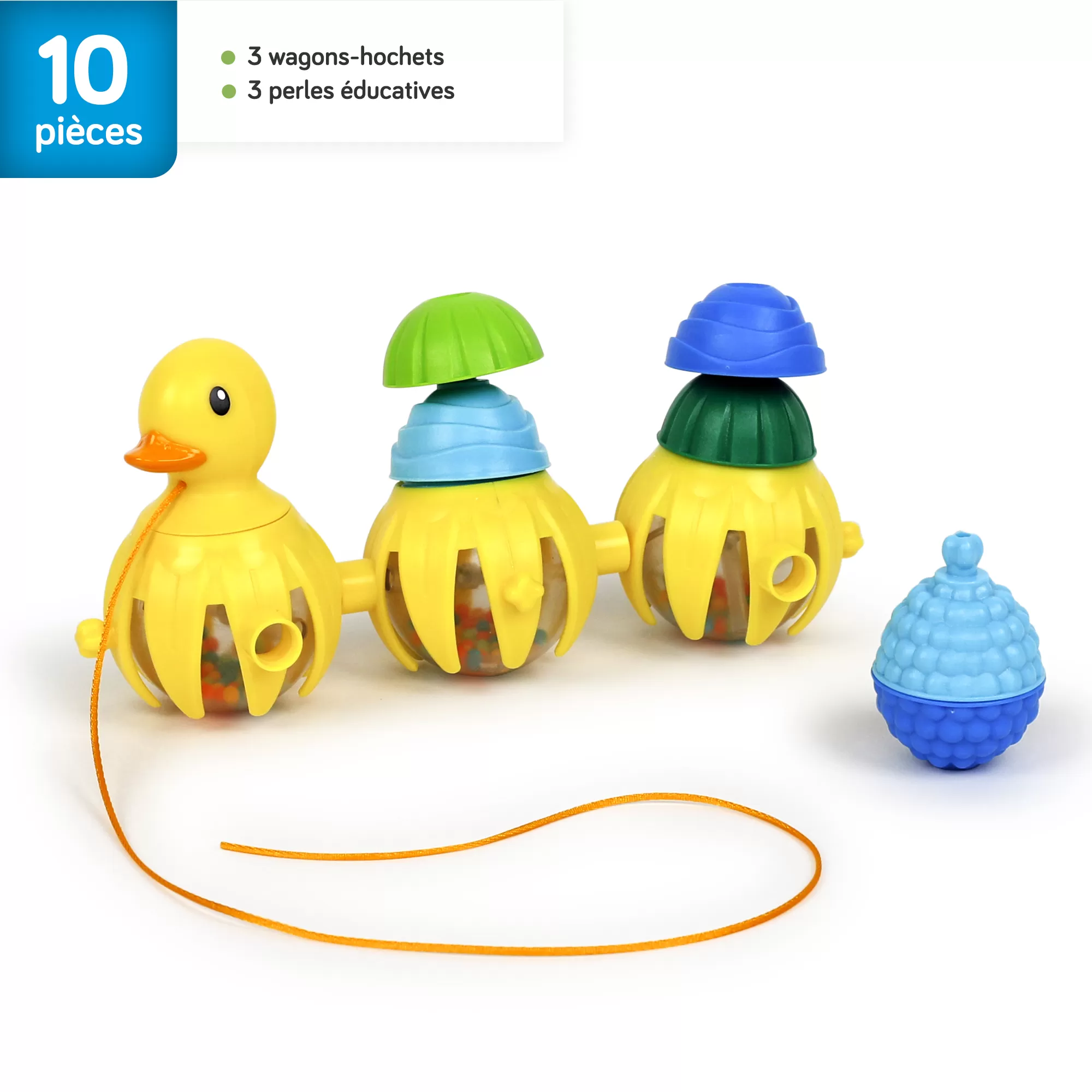 CANARD à POUSSER / TIRER ET PERLES DE MOTRICITé – 10 PIÈCES – Image 4