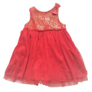 Robe rouge strass tulle bébé fille 18 MOIS TEX BABY