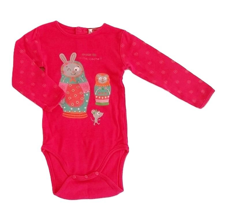 Body fuchsia bébé fille 12 MOIS DPAM