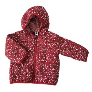 Blouson à fleurs rouge blanc bébé fille 12 MOIS PETIT BATEAU