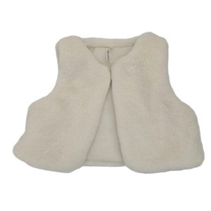 Gilet sans manche polaire écru bébé fille 12 MOIS ORCHESTRA