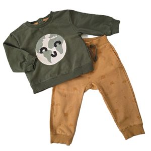 Ensemble jogging kaki moutarde bébé garçon 12 MOIS KIABI