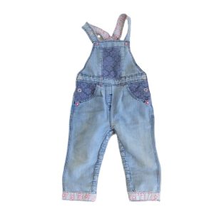 Salopette jean bleu dentelle bébé fille 18 MOIS ORCHESTRA