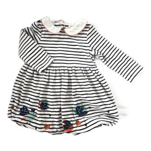 Robe velours rayée forme boule bébé fille 18 MOIS CATIMINI