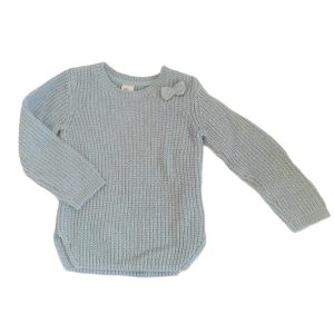 Pull mailles vert argenté bébé fille 24 MOIS H&M