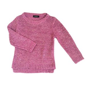 Pull mailles rose strass bébé fille 2 ANS IN EXTENSO