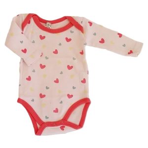 Body rose cœurs bébé fille 3 MOIS