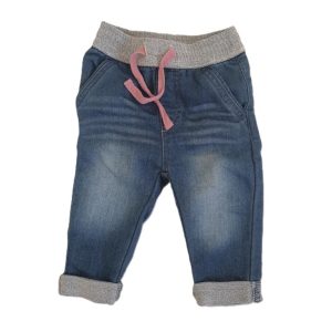 Pantalon jean bleu délavé bébé fille 3 MOIS