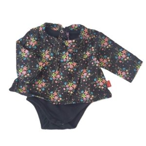 Body avec liquette noir fleurs bébé fille 3 MOIS SERGENT MAJOR