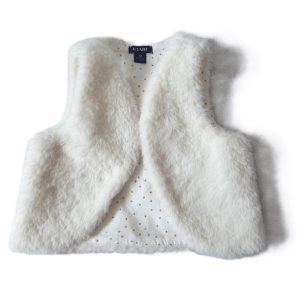 Gilet sans manche blanc fourrure bébé fille 3 MOIS KIABI