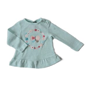 Pull léger bleu fleurs bébé fille 3 MOIS ORCHESTRA