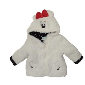 Blouson à capuche polaire blanc Minnie bébé fille 3 MOIS DISNEY