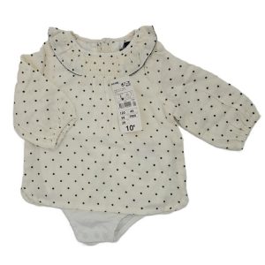 Body liquette écru à pois noirs bébé fille 3 MOIS KIABI