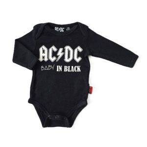 Body noir blanc bébé garçon 3 MOIS AC/DC
