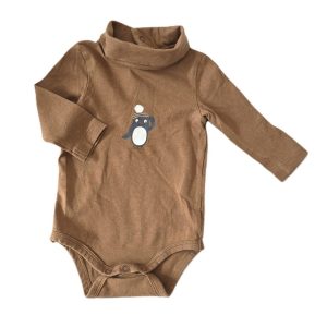 Body marron pingouin bébé garçon 3 MOIS TAPE A L&rsquo;OEIL