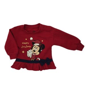 Sweat rouge Noël Minnie bébé fille 6/9 MOIS DISNEY