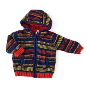 Gilet à capuche rayé intérieur polaire bébé garçon 6 MOIS ORCHESTRA