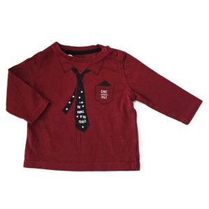 T-shirt rouge cravate bébé garçon 6 MOIS GEMO
