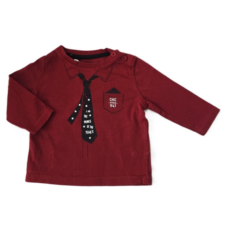 T-shirt rouge cravate bébé garçon 6 MOIS GEMO
