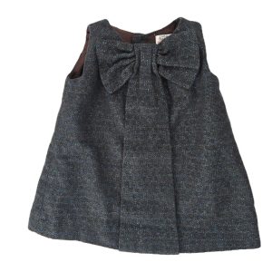 Robe de fête marron bleu brillante bébé fille 9/12 MOIS ZARA