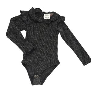 Body noir brillant fêtes bébé fille 9/12 MOIS ZARA