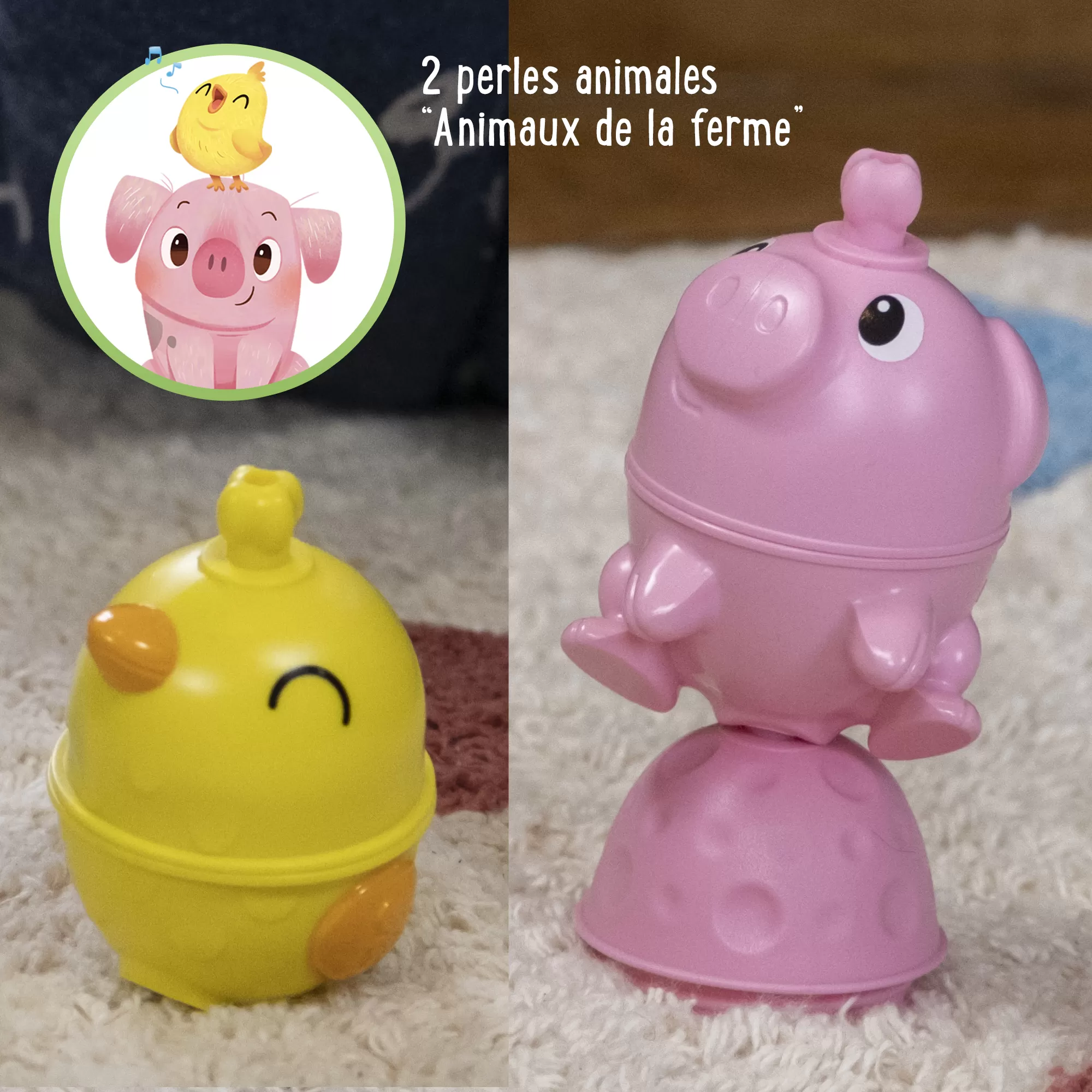 PERLES DE MOTRICITé LALABOOM – ANIMAUX DE LA FERME – 6 PIÈCES – Image 2
