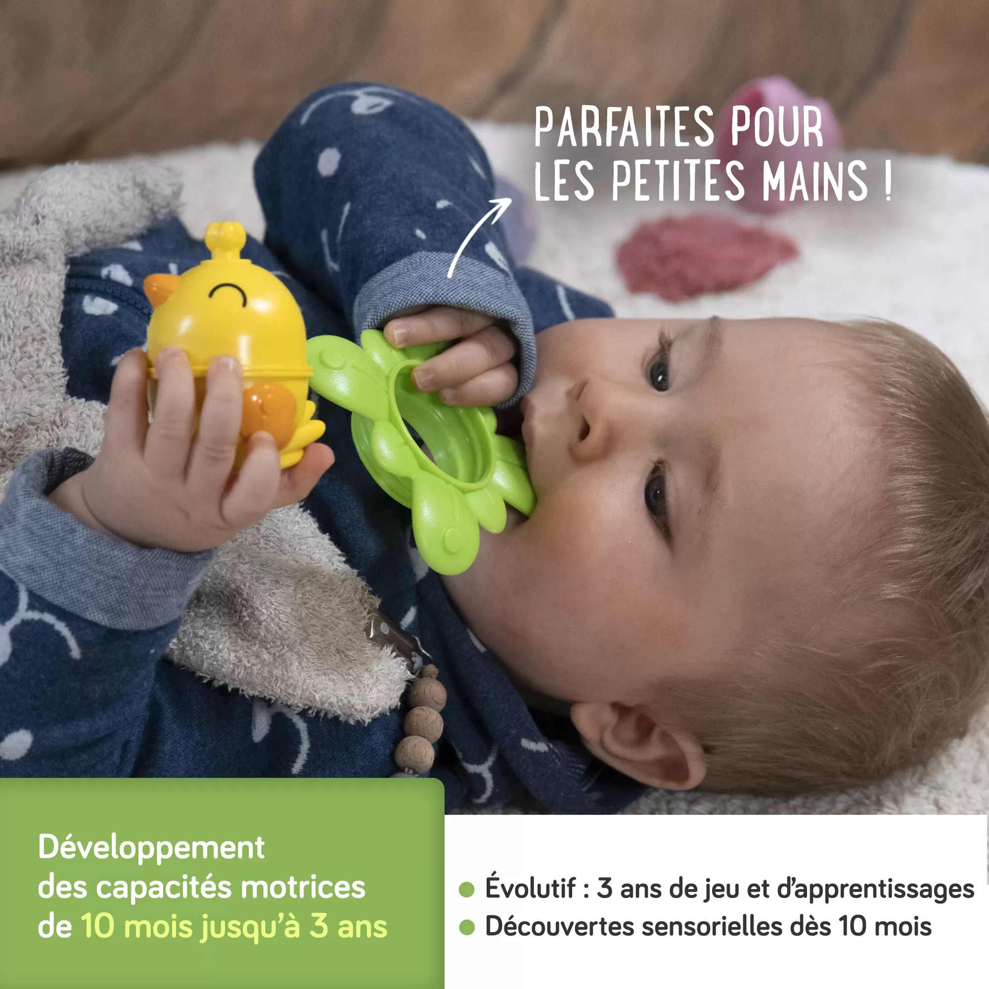 SAC PERLES DE MOTRICITé LALABOOM – ANIMAUX DE LA FERME – 28 PIÈCES – Image 5