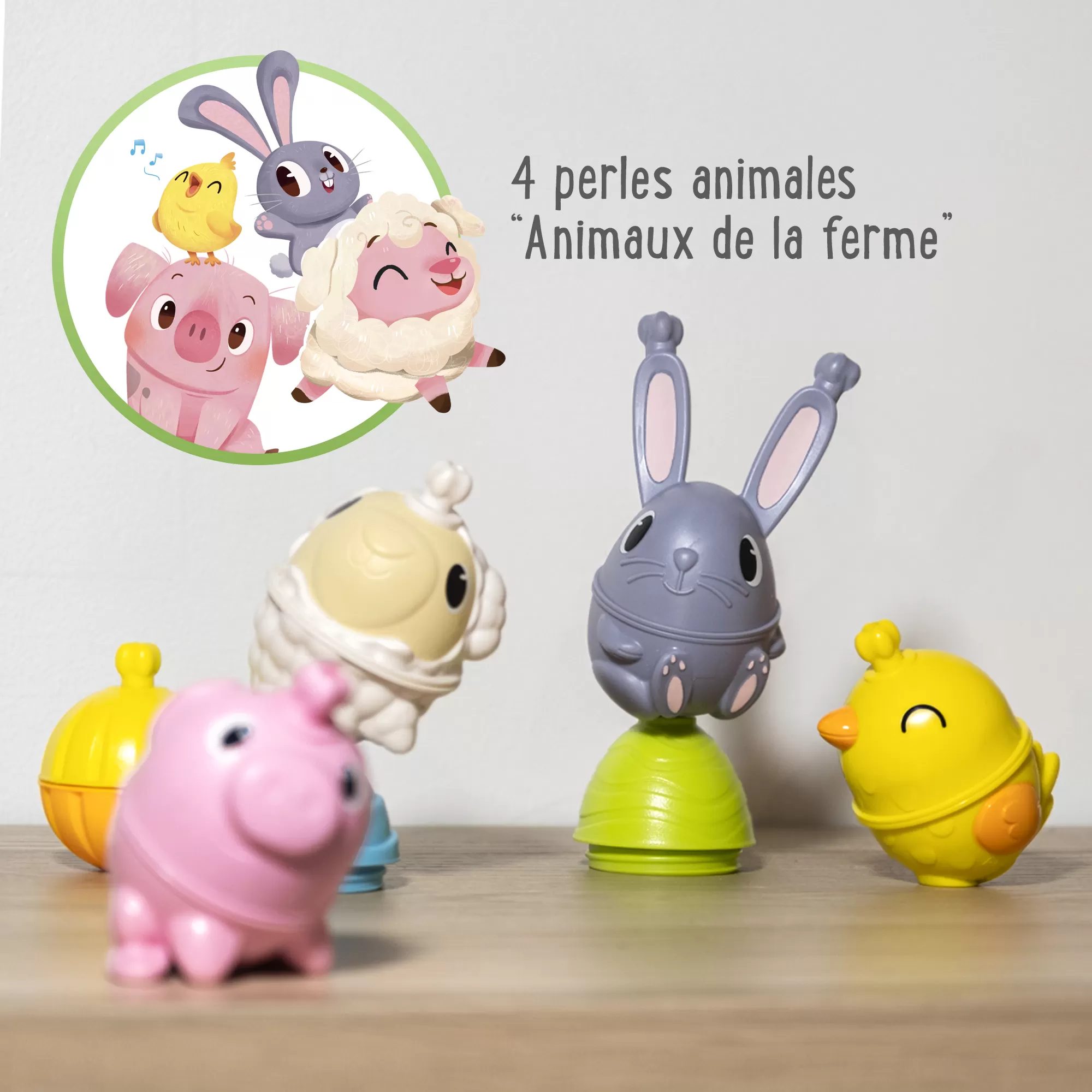 PERLES DE MOTRICITé LALABOOM – ANIMAUX DE LA FERME – 41 PIÈCES – Image 3