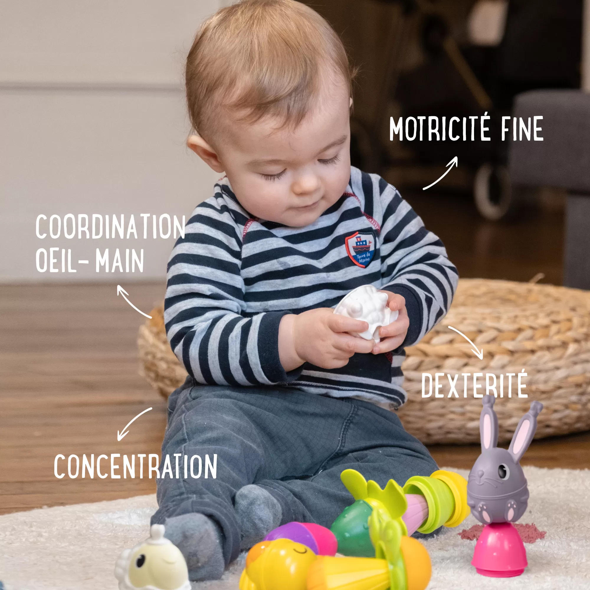 PERLES DE MOTRICITé LALABOOM – ANIMAUX DE LA FERME – 41 PIÈCES – Image 6