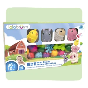 PERLES DE MOTRICITé LALABOOM – ANIMAUX DE LA FERME – 41 PIÈCES