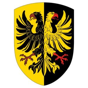 Bouclier en Bois Aigle à Deux Têtes