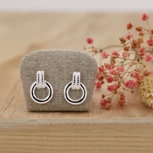 Boucles d&rsquo;oreilles Anneau et cordages