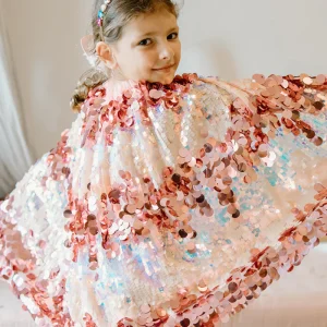 Cape Etincelante Rose 4/6 ans