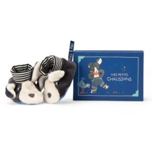 MR – Chaussons Naissance – Collection Puce et Pilou – Chaussons Chiens 0/6 Mois