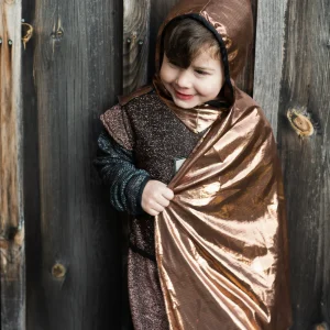 Tunique et Cape Scintillante Cuivrée Chevalier 5/6 ans