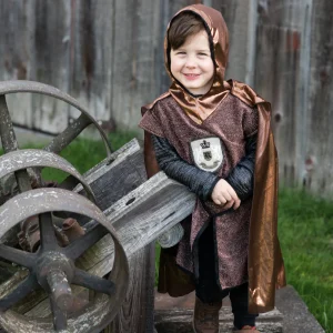 Tunique et Cape Scintillante Cuivrée Chevalier 9/10 ans