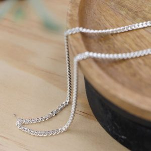 Chaîne homme maille gourmette en Argent massif