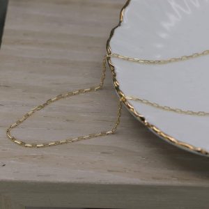 Chaîne OR Jaune maille Forçat diamantée