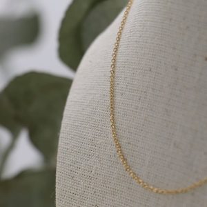 Chaîne OR Jaune maille Forçat ronde 42cm