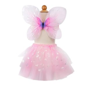 Tutu et Ailes Fée Papillon Rose 4/6 ans