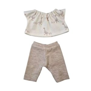 Minikane The Dressing by Maman Poule et Papa Coq – Ensemble Tee-shirt + Pantalon Oies