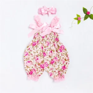 Tenue Bébé Reborn Salopette Fleurs
