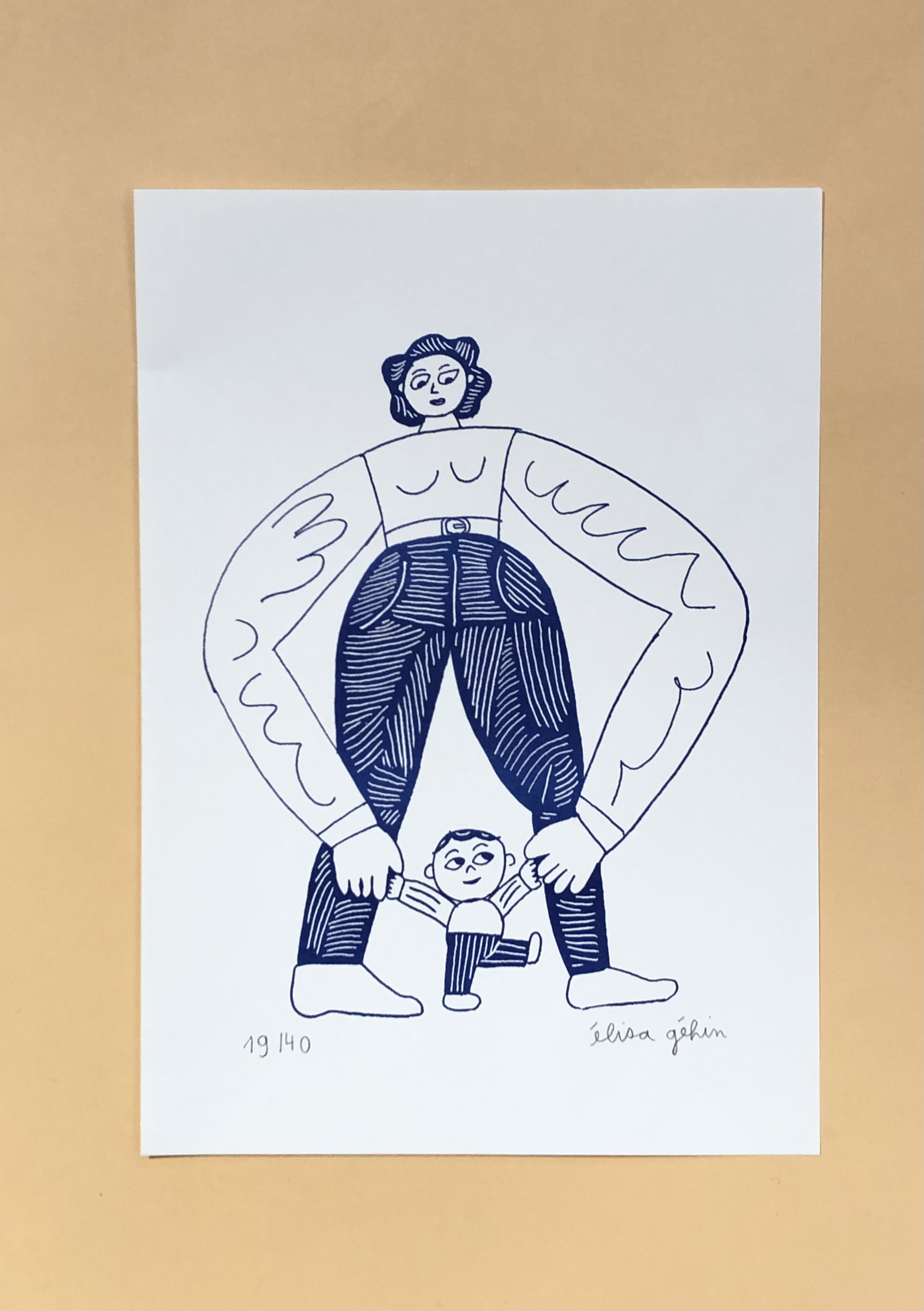 Risographie – Maman et bébé